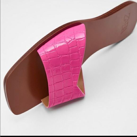 Zara | Animal Print Flat Sandals NWT - Picture 3 of 9